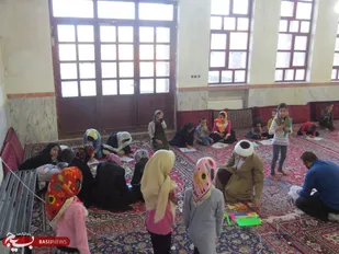 جشن ایام دهه کرامت گروه سفیران نور در روستای قلعه آقا بسطام