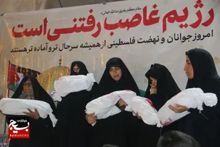 اجتماع بزرگ مردم برازجان در حمایت از کودکان غزه/ گزارش تصویری