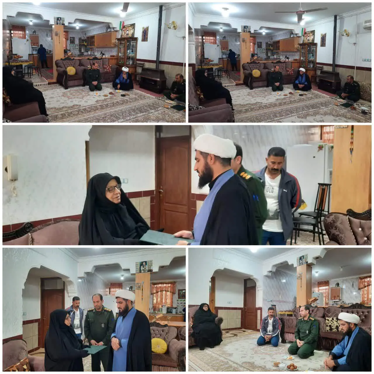 دیدار با خانواده شهید دوستانی پشتکوهی شهرستان بدره