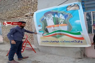 فضاسازی روستای طلوبین میامی به مناسبت انتخابات