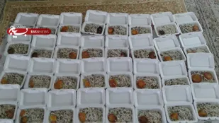 طبخ و پخش ۱۰۰۰ وعده اطعام تبرکی در شاهرود