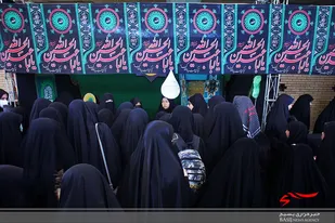 مراسم اربعینی &laquo;مشق عطش&raquo; در حرم مطهر بانوی کرامت برگزار شد+گزارش تصویری