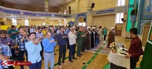 حضور پایوران و بسیجان در نماز عبادی سیاسی جمعه شهرستان دهاقان