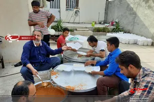 پخت غذا به مناسبت عید سعید غدیر توسط پایگاه مقاومت بسیج شهید مبارک جمالی چغادک