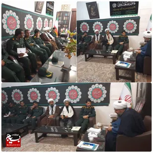 دیدار ارکان تربیتی صالحین سپاه ناحیه رودان با امام جمعه شهرستان رودان