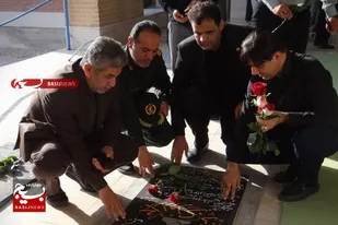 غبارروبی و گلباران قبور مطهر شهدا در خورموج