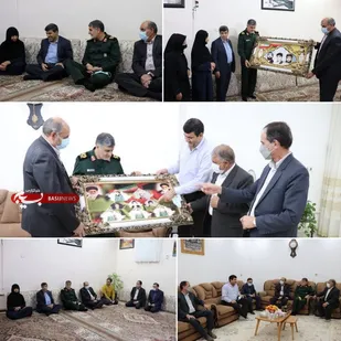 دیدار سردارشاکرمی با خانواده معظم شهید فرجی و میرحسینی