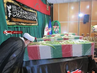 مراسم وداع و تشییع سه شهید گمنام در شاهرود