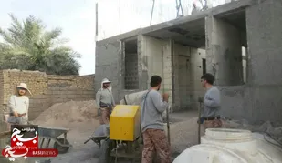 اردوی جهادی ساخت مرکز بهداشت توسط جهادگران در شهرستان کارون