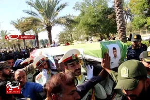 مراسم تشییع &zwnj;پیکر شهید مدافع امنیت در دشت&zwnj;آزادگان برگزار شد