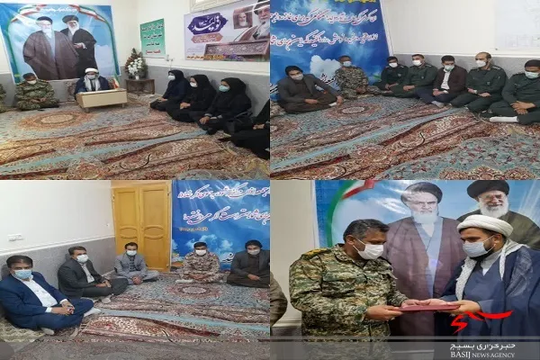 دیدار بسیجیان با امام جمعه شهرستان هيرمند در آستانه هفته بسیج