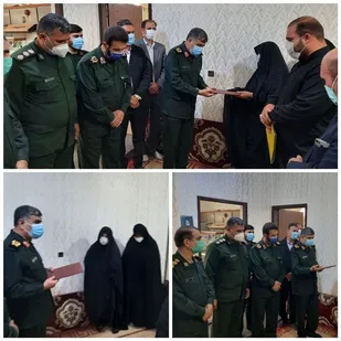 دیدار و سرکشی فرمانده سپاه امیرالمومنین(ع) با خانواده سرهنگ پاسدار زنده یاد حاج کریم میشی در دهلران