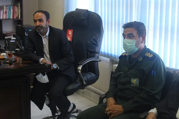 دیدار فرماندهی ناحیه آران و بیدگل با رئیس دادگستری شهرستان
