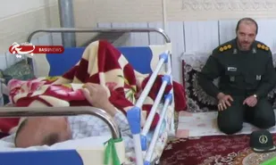 دیدار فرمانده سپاه ناحیه خوانسار با جانباز سرافراز دفاع مقدس طاهر سلامی