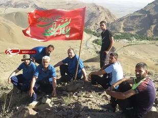 اجرای برنامه کوهنوردی توسط رزمندگان گردان ۱۱۷امام حسین علیه السلام در سالروزشهادت شهید دکتر چمران