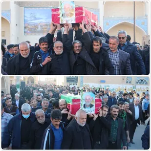 تشییع پیکر پاک و مطهر جانباز شهید حاج محمدحسین جعفری در اردکان