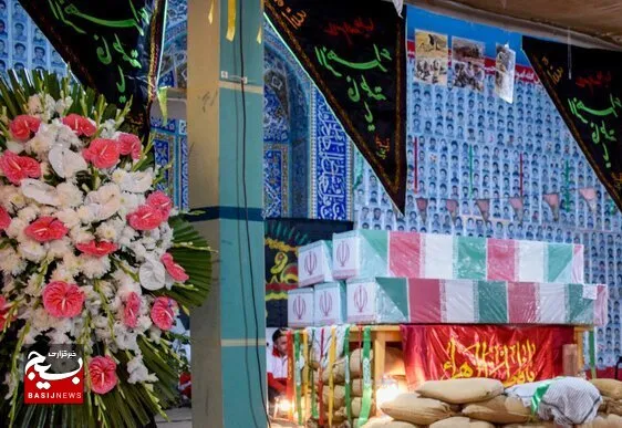 تشییع ۵ شهید گمنام در شهرها و روستاهای بام ایران