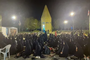 برگزاری تجمع شبانه مردمی در جوار بارگاه حیقوق نبی(ع) تویسرکان
