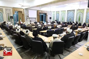گردهمایی طلاب و روحانیون در بزرگداشت شهدای مقاومت+عکس