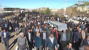 تشییع و خاکسپاری مادر جهادگر شهید محمد رحمانی در روستای دهنودشت بهاباد