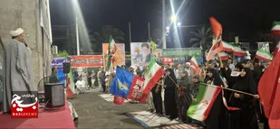 سخنرانی حجت&zwnj;الاسلام بامری در اجتماع شبانه مردم چابهار؛ تبیین بصیرت و ایستادگی در مسیر مکتب انقلاب اسلامی