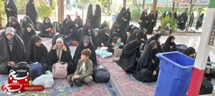 تجدید پیمان بسیجیان حوزه حضرت فاطمه(س) قم با شهدا