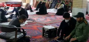 بسته بندی ماسک توسط بسیجیان روستای ویست خوانسار+ تصاویر