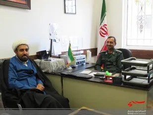 دیدار مسئول دفتر نمایندگی ولی فقیه ناحیه رازوجرگلان با فرمانده حوزه محمد رسول الله (ص)