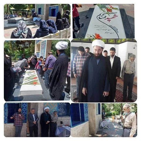 غبارروبی مزارشهید گمنام و مراسم مذهبی در منطقه ۱۰