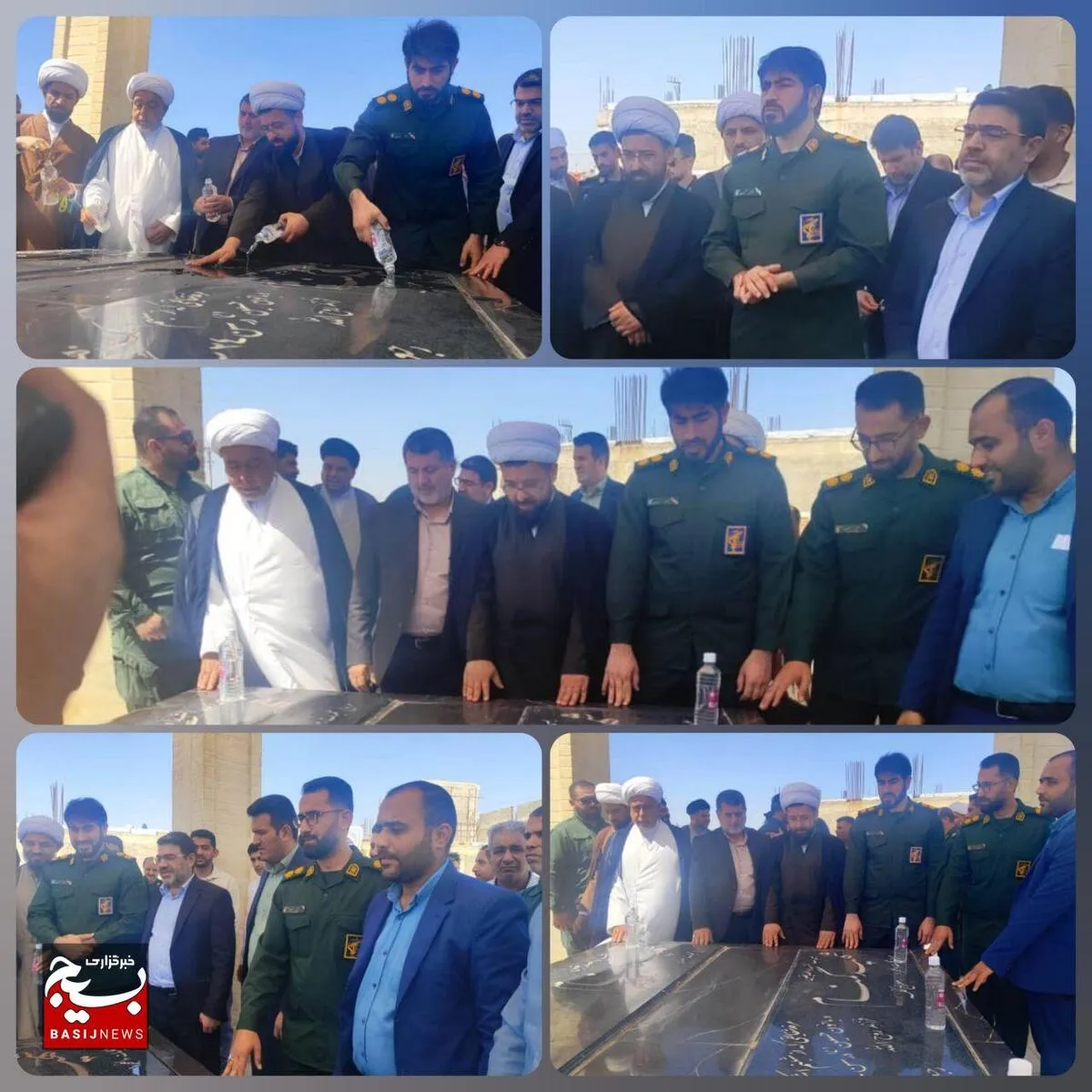غبارروبی گلزار شهدای گمنام الوان با حضور مسئولان کرخه