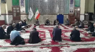 جلسه جزء خوانی قرآن کریم در مسجدجامع امام خمینی(ره) پیشوا