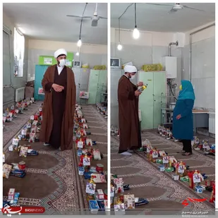 آماده سازی ۶۰ بسته معیشتی توسط بسیج فرهنگیان شیروان