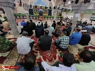 مراسم سوگواری در مسجد جامع سامان برگزار شد