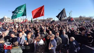 تجمع سوگواران رهبر شهید انقلاب در همدان