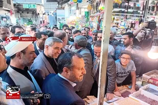 حضور وزیر امور اقتصادی و دارایی در جمع بازاریان همدانی