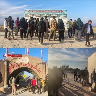 حضور دانشجویان پسر دانشگاه جیرفت در یادمان فتح المبین