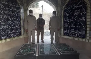 ادای احترام جانشین فرمانده سپاه سلمان به شهدای گمنام راسک