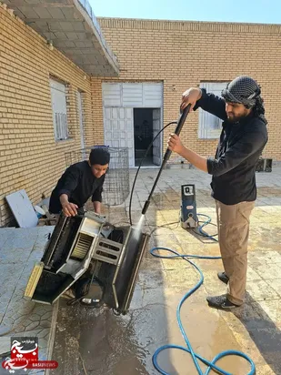 مرحله ششم تعمیر، سرویس و گازگیری کولرهای نیازمندان مناطق محروم توسط جهادگران کارون در بستان دشت آزادگان