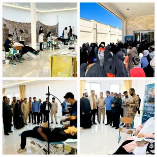 بازدید مسئولان استانی و شهرستانی از گروه جهادی شهید عباس دانشگر در شهر نهبندان