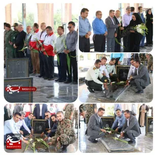 برگزاری آئین غبار روبی مزار مطهر شهدا&nbsp;در شهرستان باغملک