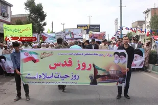 حضور مردم آق قلا در راهپیمایی روز قدس