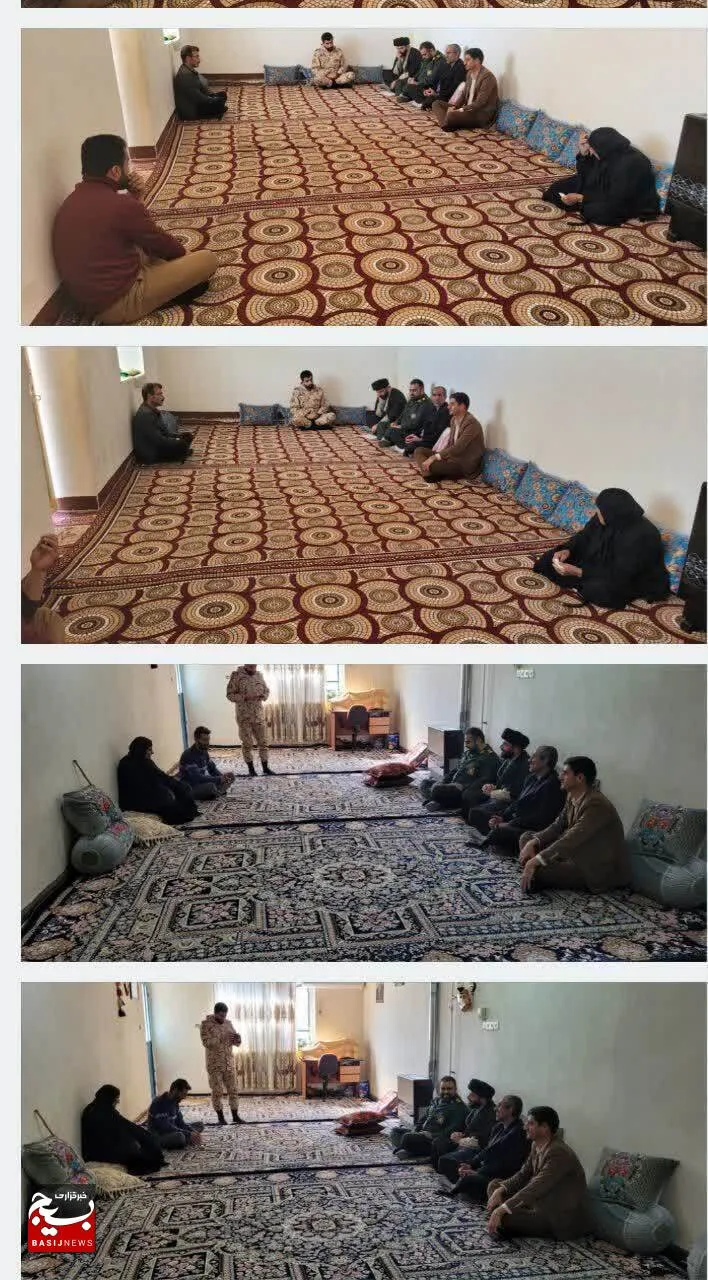 دیدار فرمانده ناحیه مقاومت بسیج دزپارت با خانواده شهیدان اروجعلی محمدی و شهباز محمدی