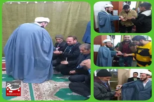 گلاب پاشی نمازگزاران سرخه در آستانه ماه مبارک رمضان