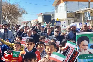 برگزاری راهپیمایی روز قدس در روستای بابانظر رزن