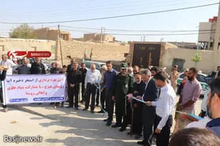 افتتاح پروژه استخر ذخیره آب روستای هیزج به مناسبت هفته دفاع مقدس
