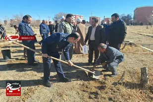 پویش کاشت نهال در پایگاه شهید نوژه کبودراهنگ برگزار شد
