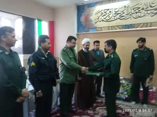 تکریم و معارفه فرمانده حوزه مقاومت بسیج حزب&zwnj;الله کهدوئیه