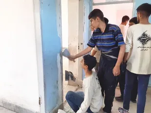 حضور ۴ گروه جهادی دانش آموزی قزوین در مدارس مناطق زلزله زده شهرستان خوی
