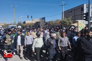 راهپیمایی مردم فامنین در محکومیت جنایت رژیم صهیونیستی علیه مردم مظلوم فلسطین