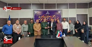 دیدار فرمانده ناحیه مقاومت بسیج امیدیه با کارکنان روابط عمومی شرکت نفت و گاز آغاجاری